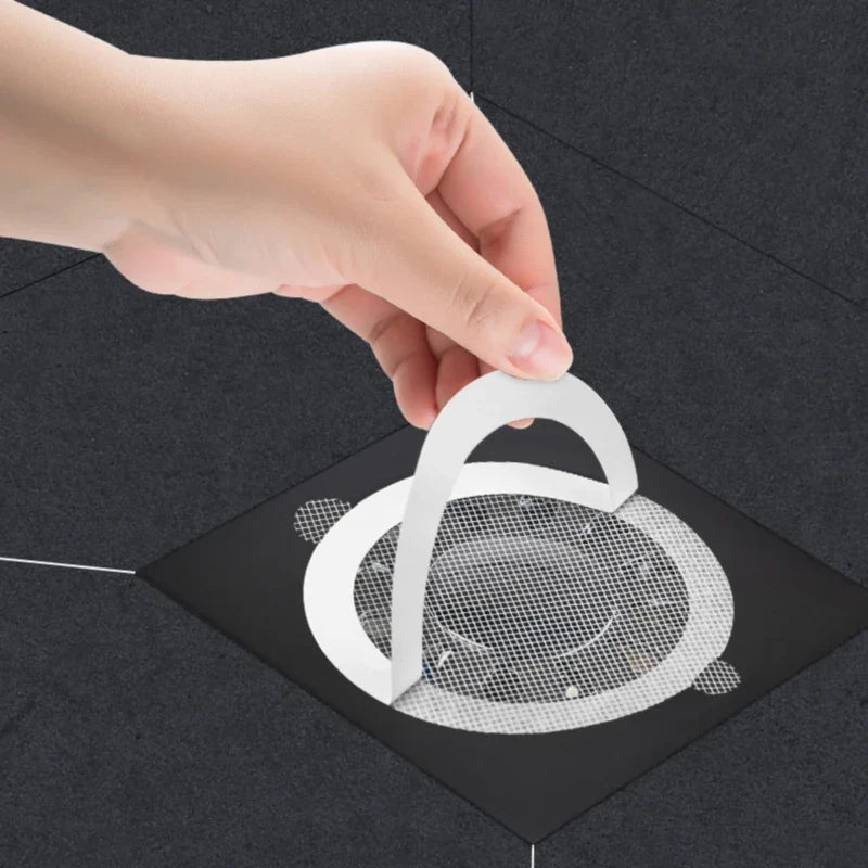 Disposable Shower Drain Hair Catcher – 20pc Mesh Filter Sticker Drain Hair Catcher Qme