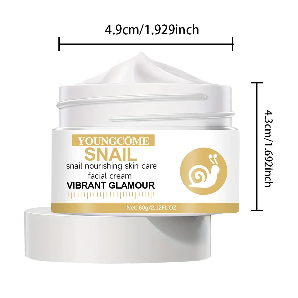 YOUNGCOME Snail Essence Face Cream – Firming & Brightening Snail Essence Face Cream Qst 60G