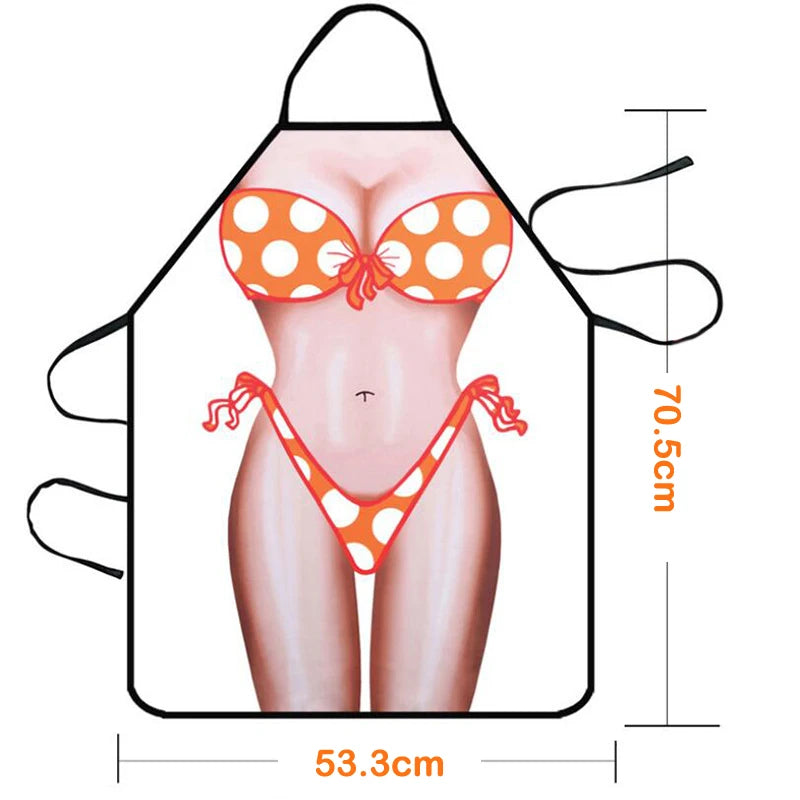 Funny Novelty Kitchen Apron – Waterproof Bib for Women Novelty Kitchen Apron Qst