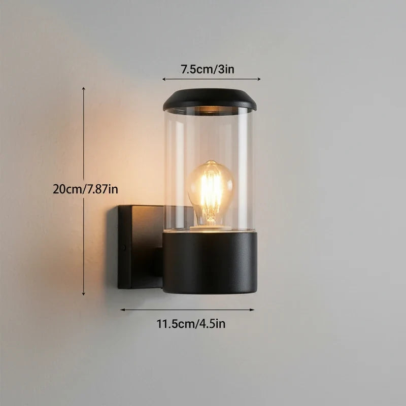 Birdcage Outdoor LED Wall Light | IP65 Waterproof Aluminum Outdoor Wall Light Qme Black