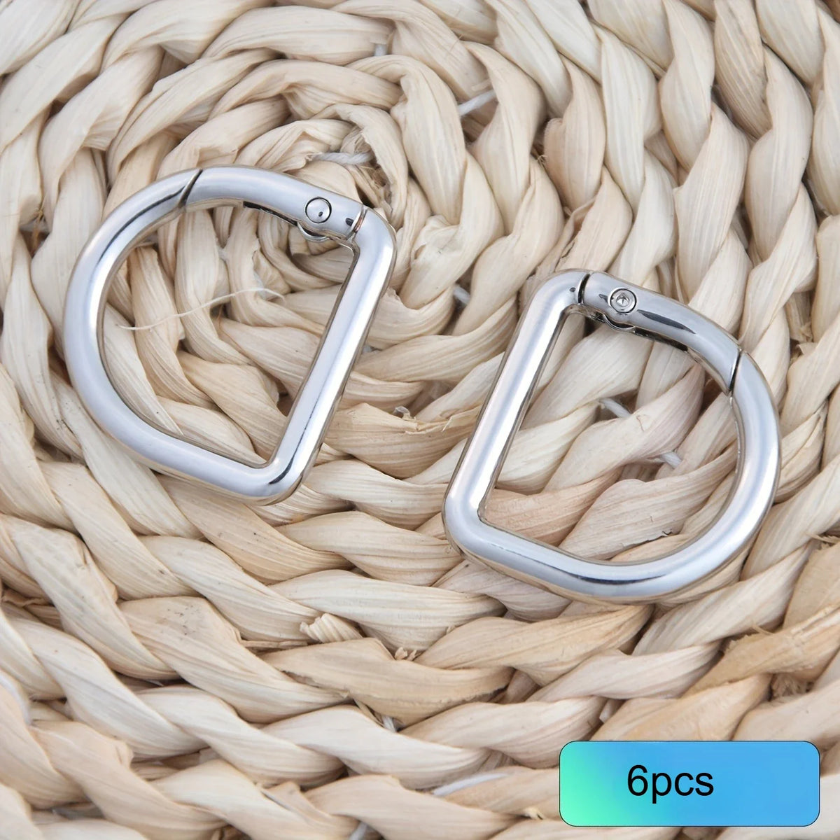 Zinc Alloy Spring D-Ring Snap Clasp | DIY Bag Hardware DIY Bag Hardware Qme Silvery 6pcs