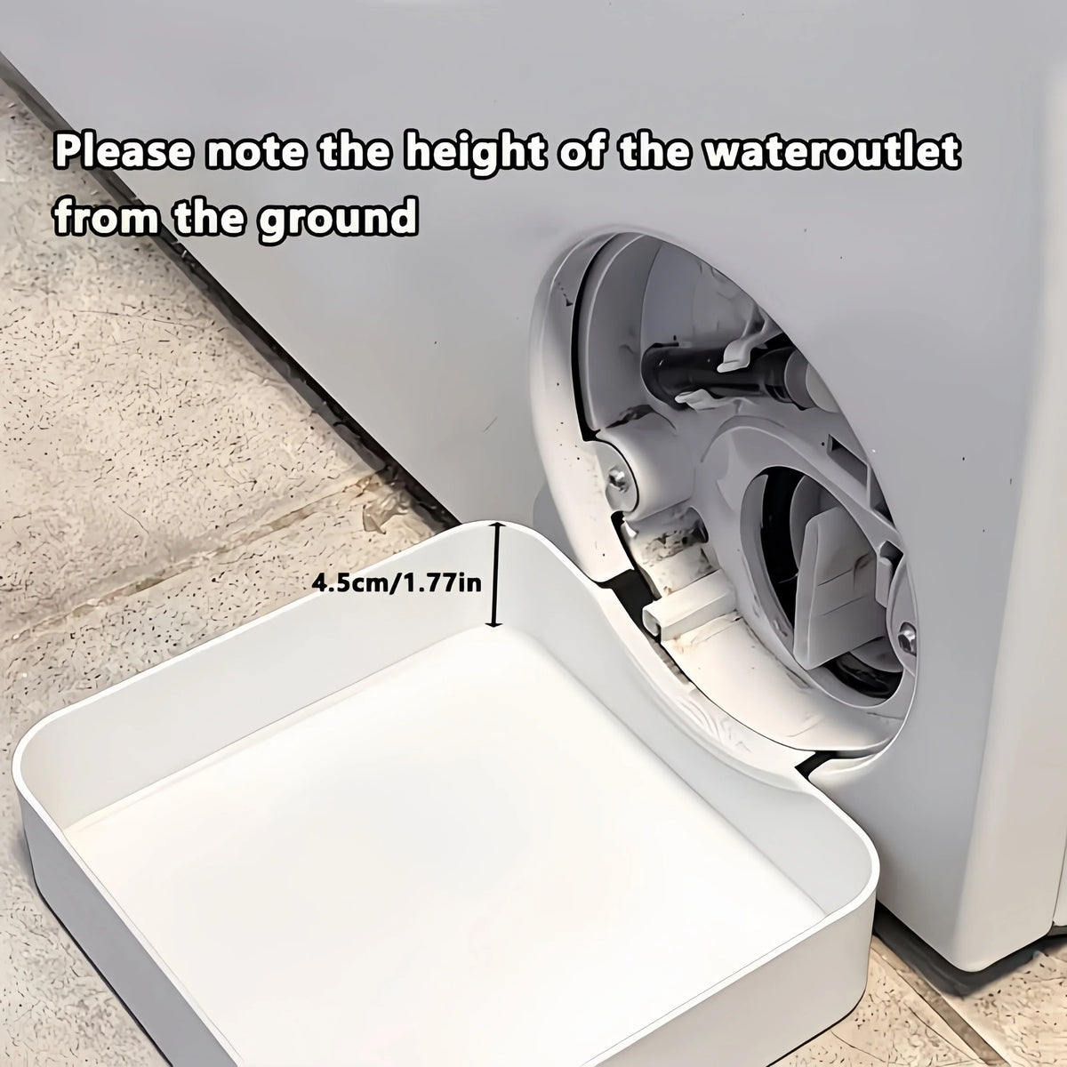 Washing Machine Drain Water Tray & Lint Filter | No Overflow Washing Machine Tray Qme