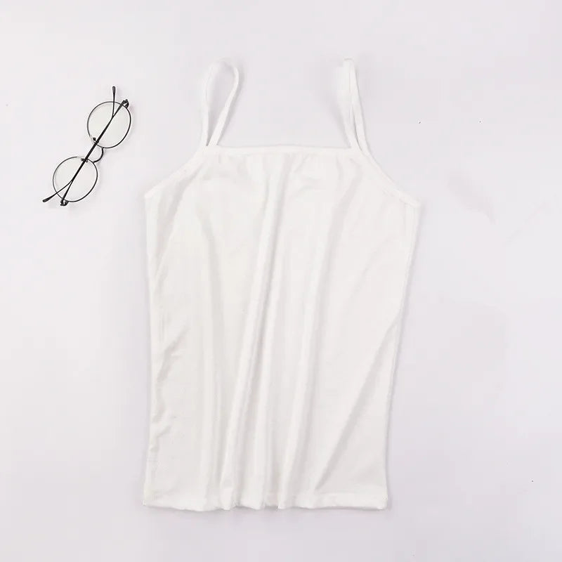 Women's Slim Halter Crop Camisole Tank Top | Sleeveless Vest Halter Crop Camisole Qme