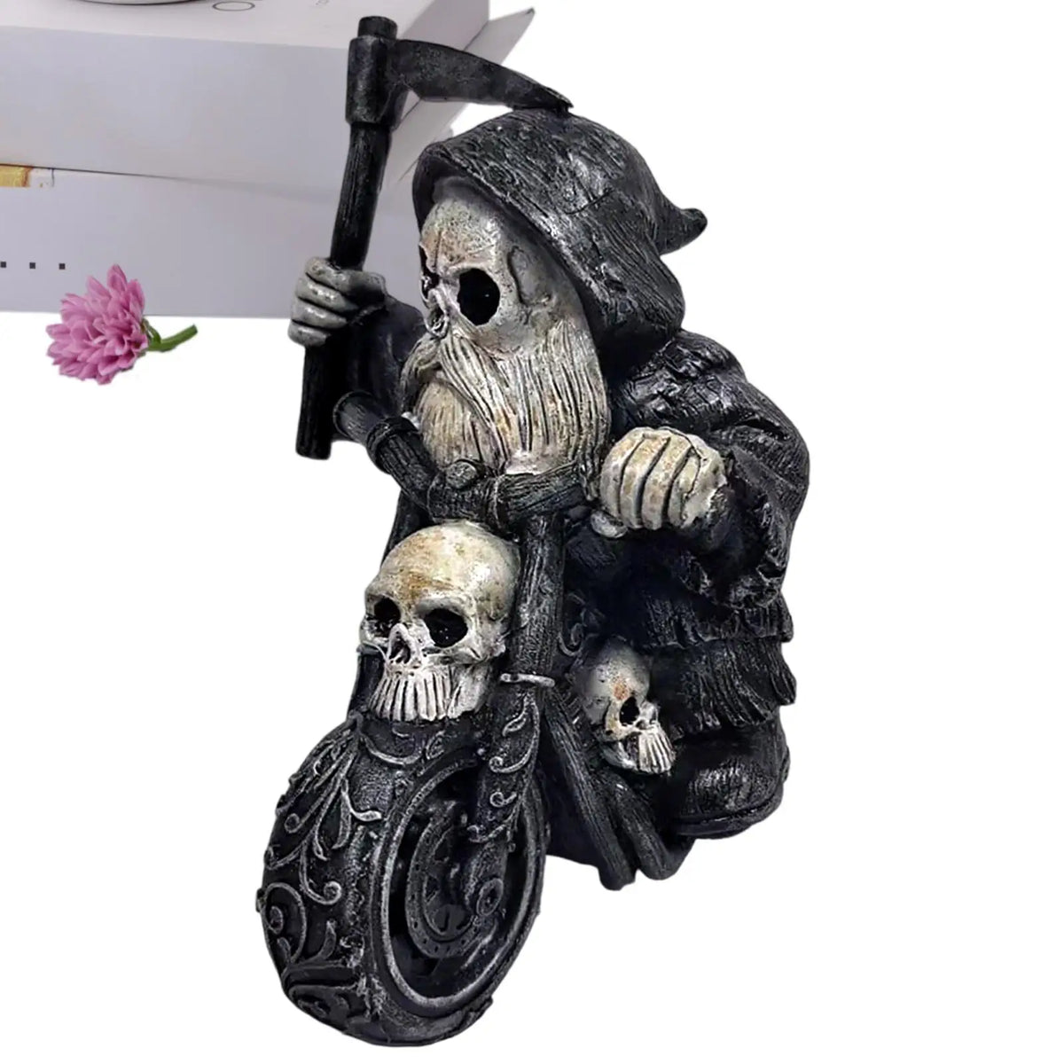 Halloween Grim Reaper Resin Statue Desk Figurine Decoration Decorative Figurine Qme