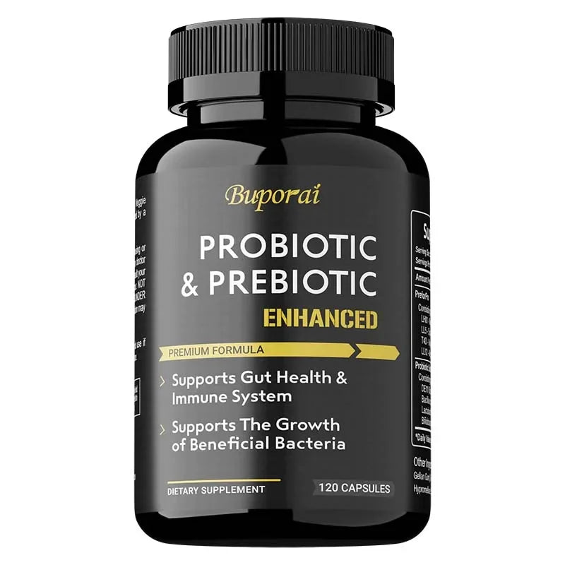 Pslalae Probiotics & Prebiotics Capsules – Daily Gut Support Probiotic Supplement Qst 120 Capsules
