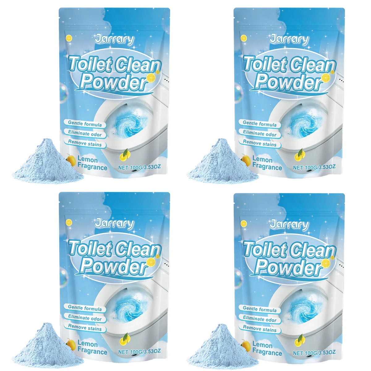 Toilet Cleaning Powder – Gentle Stain & Scale Remover | Qme Toilet Bowl Cleaner Qme 4 x 100g Boxed