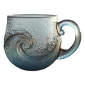 Clear Glass Coffee Mug Wave Design 300ml – Kids & Adults Glass Coffee Mug Qme A 300ml