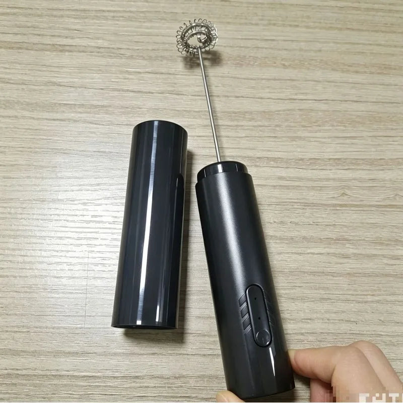 ZARTSEN Rechargeable Handheld Milk Frother & Mini Whisk Handheld Milk Frother Qst Black