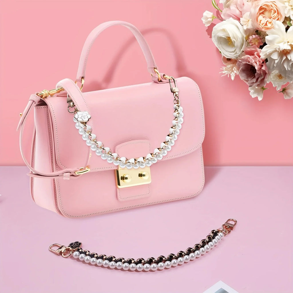 Pearl Purse Chain Extender – Imitation Pearl Bag Handle Strap Bag Chain Strap Qme