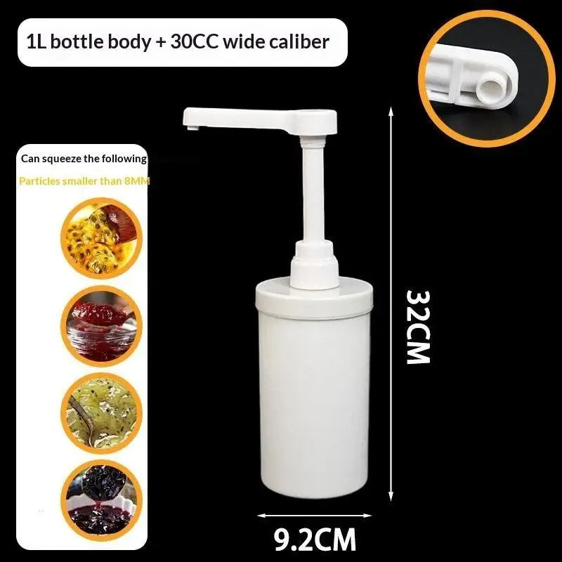 Food Grade Syrup Dispenser with Detachable Pump | Multipurpose Syrup Pump Dispenser Qme D2