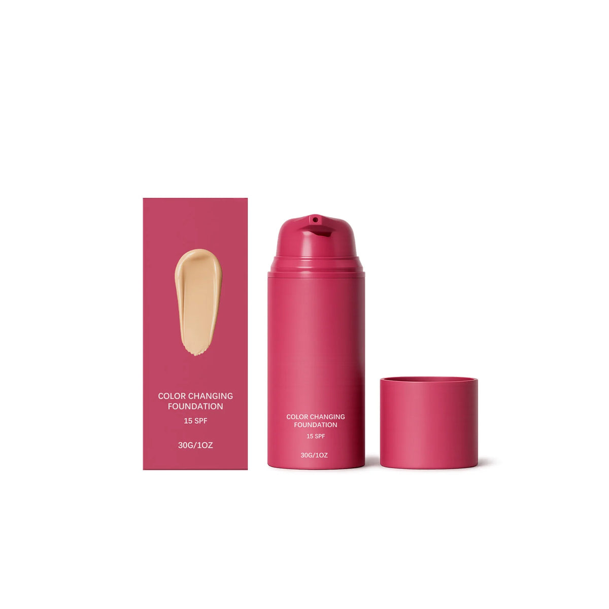 Natural Warm Tone Foundation – Sheer Long-Lasting Finish 30g Cream Foundation Qst 1pc