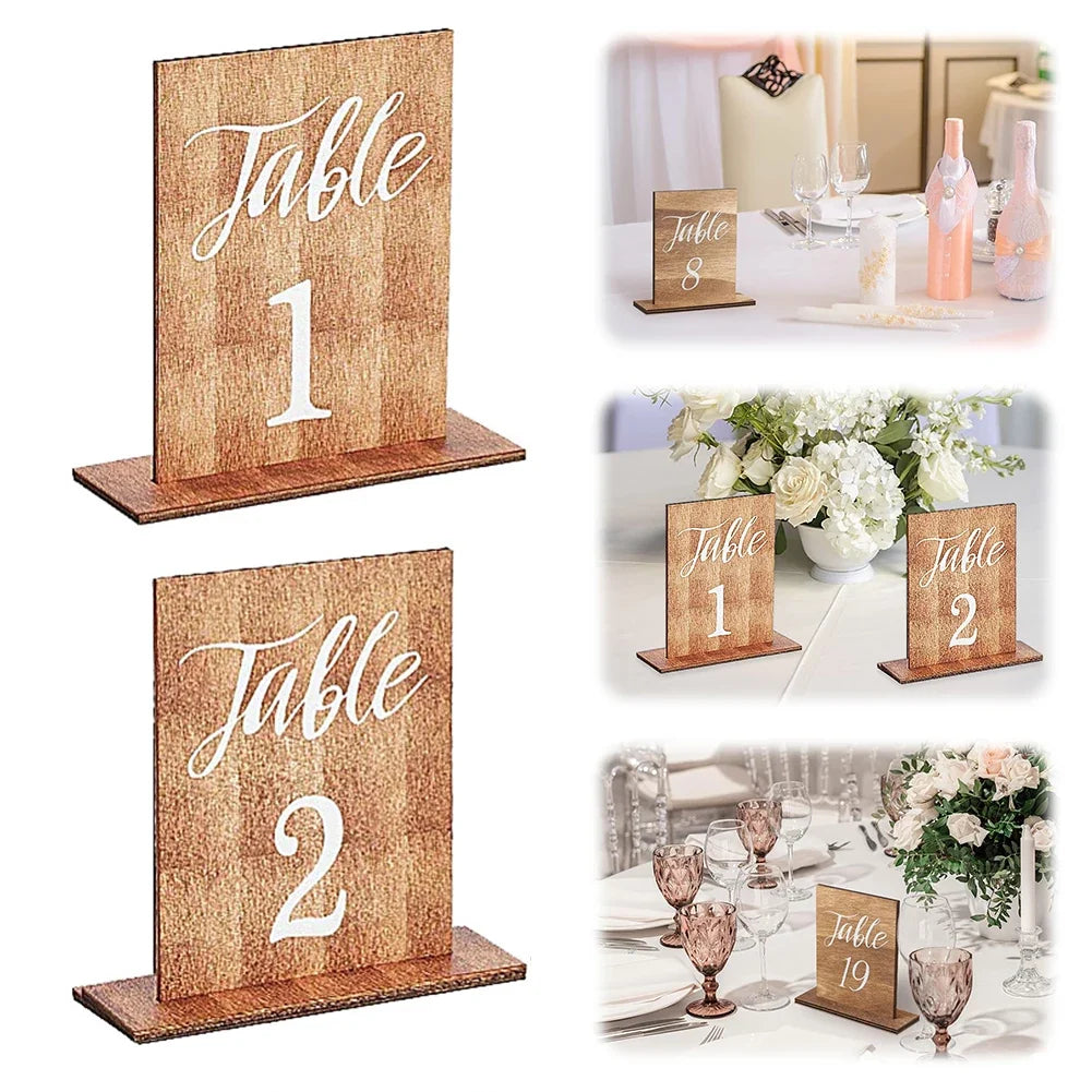 Wooden Wedding Table Numbers 1–20 Centerpiece Set | Decor Wedding Table Decor Qme