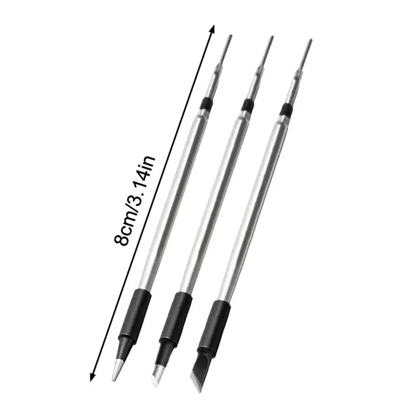 USB 5V Soldering Iron Tip for Battery Rework – Silver Soldering Iron Tip Qme Silver 3PCS