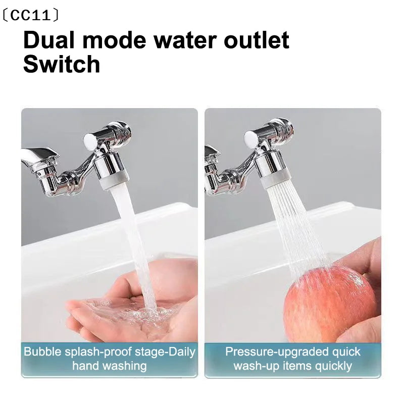 360° Flexible Faucet Extender Swivel Aerator Spray Nozzle Faucet Aerator Extender Qme