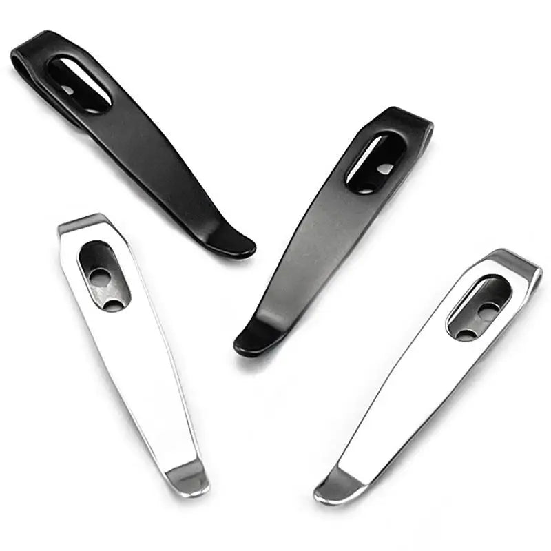 420 Stainless Steel DIY Folding Knife Back Clip | Waist Holster Knife Carry Clip Qst