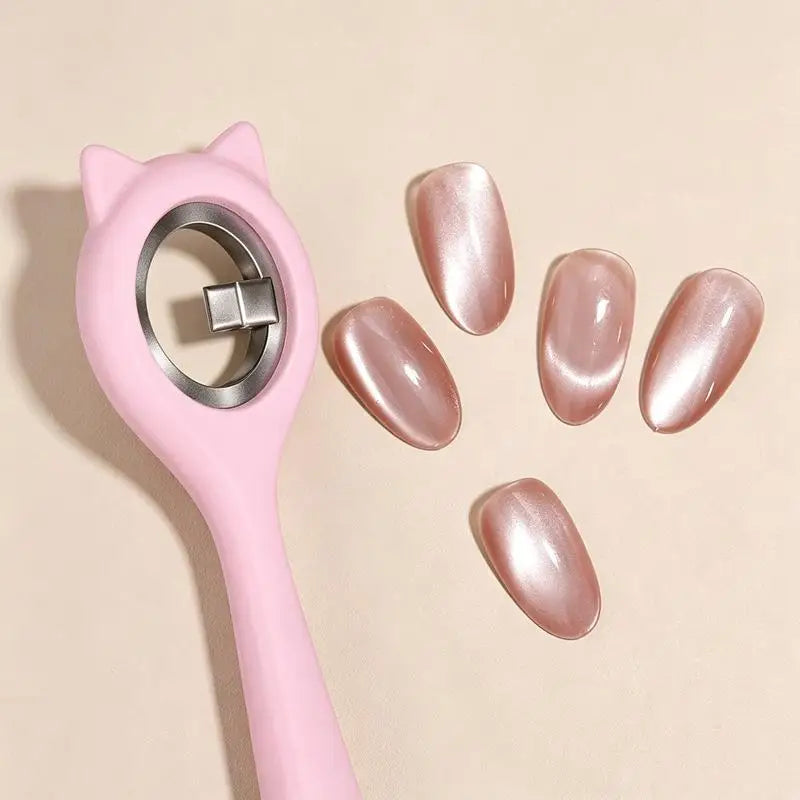 Cat Eye Nail Art Magnet Ring – Hollow Fast 3-Second Effect | Qme Nail Art Magnet Tool Qme