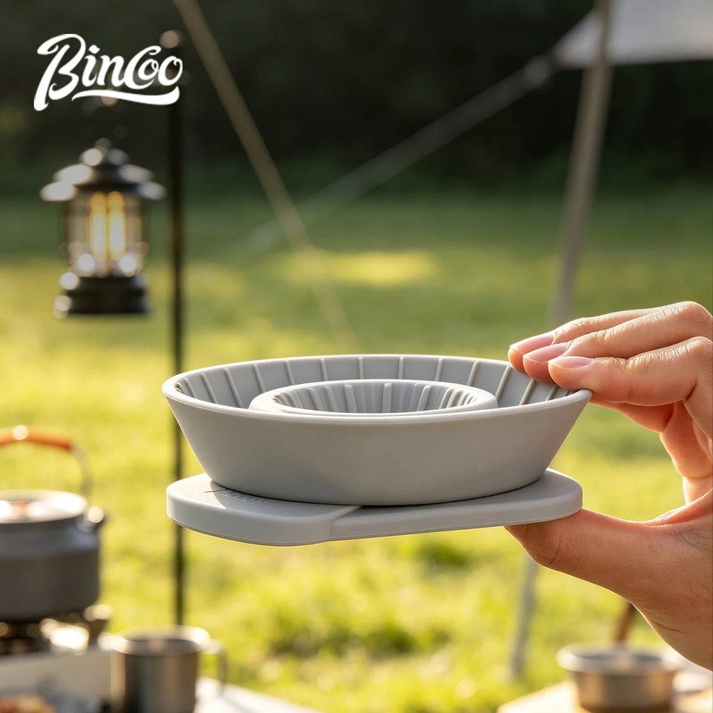 Bincoo Foldable Silicone Pour Over Coffee Dripper – Collapsible Pour Over Dripper Qst