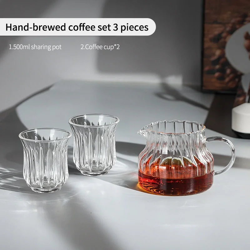 BINCOO Pour Over Coffee Kit – Dripper, Carafe, Kettle & Grinder Pour Over Coffee Set Qst Glass Pot cuP2
