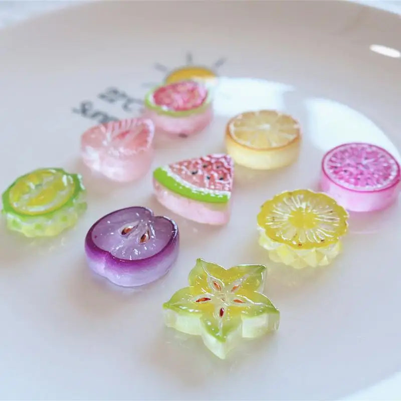 Mini Watermelon Flat Back Cabochons | Kawaii Fruit DIY Craft DIY Craft Cabochons Qme