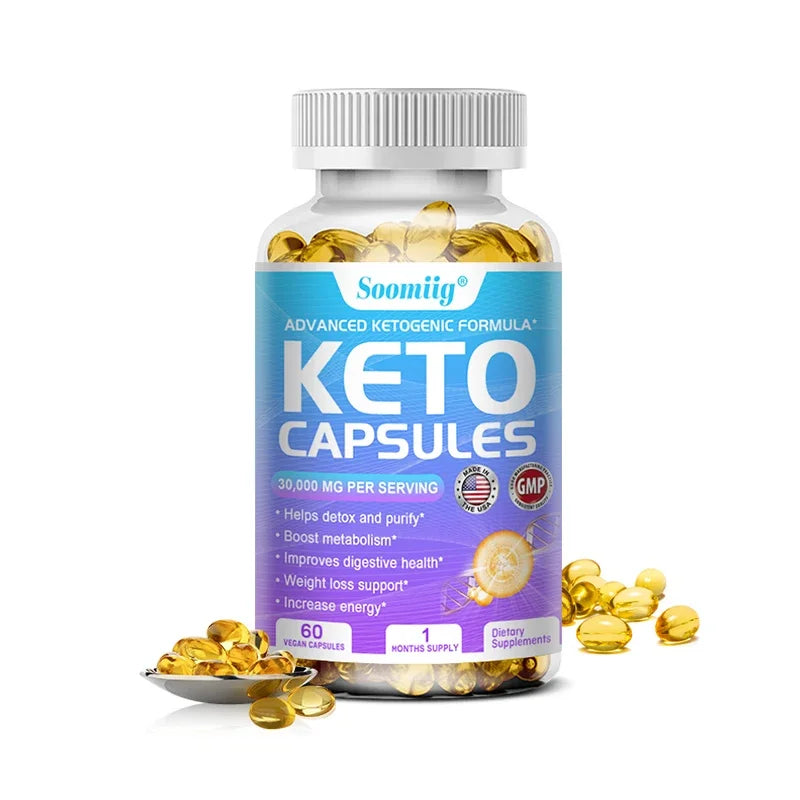 SOOMIIG Keto Capsules – Apple Cider Vinegar Weight Management Keto Supplement Qst 60count-1 bottle