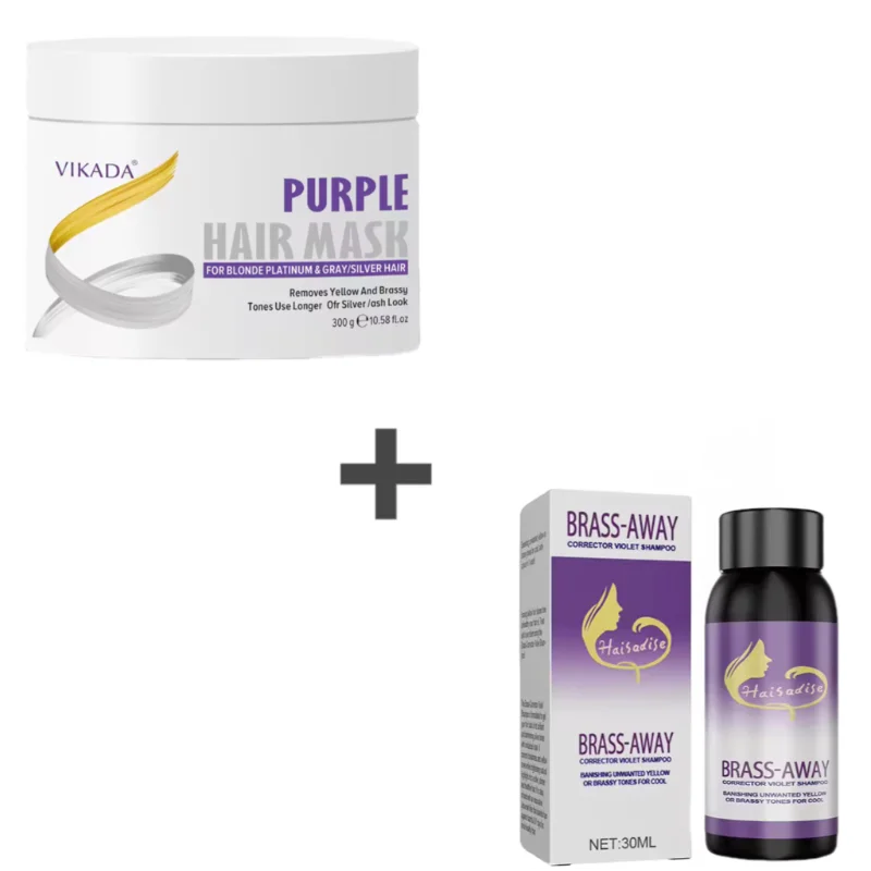 Purple Hair Mask Toning Shampoo – Neutralize Brassiness Purple Hair Mask Qst SET