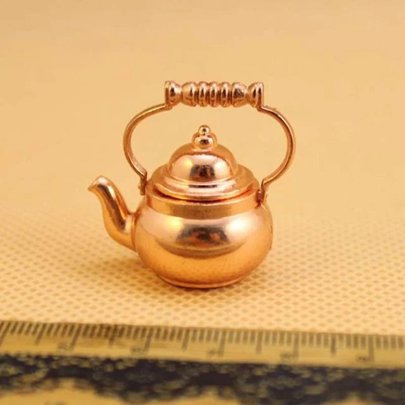 Retro Miniature Kettle 1:12 Scale Dollhouse Decor Accessory Dollhouse Miniature Qme Default Title