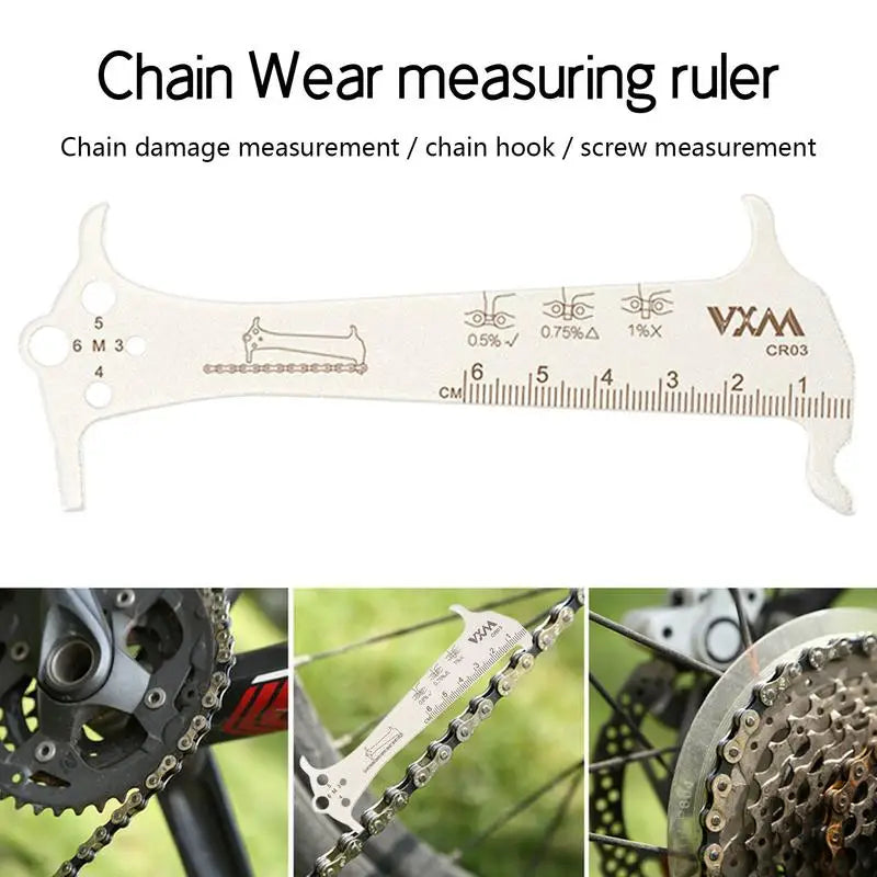 Bike Chain Wear Indicator – Stainless Steel Chain Checker Tool Bike Maintenance Tool Qst
