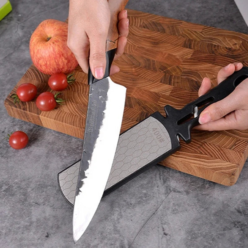 Diamond Bar Knife Sharpener 400/1000 Grit – Tungsten Carbide Knife Sharpener Qme