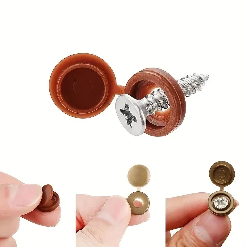 Decorative Screw Hole Plug Caps M3*4 – 100pcs, 3 Colors Screw Hole Plug Cap Qme