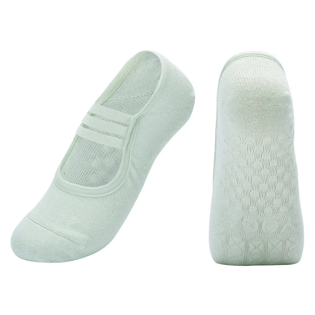Non-Slip Silicone Yoga & Pilates Grip Socks for Women Yoga Grip Socks Qme j One Size