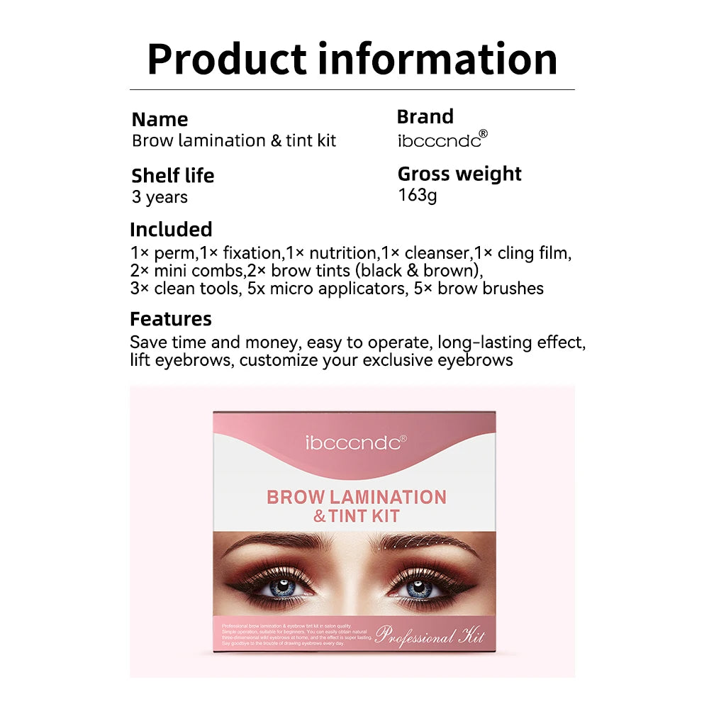 DIY Eyebrow Lamination & Tint Kit – Complete Brow Styling Set Eyebrow Lamination Kit Qst