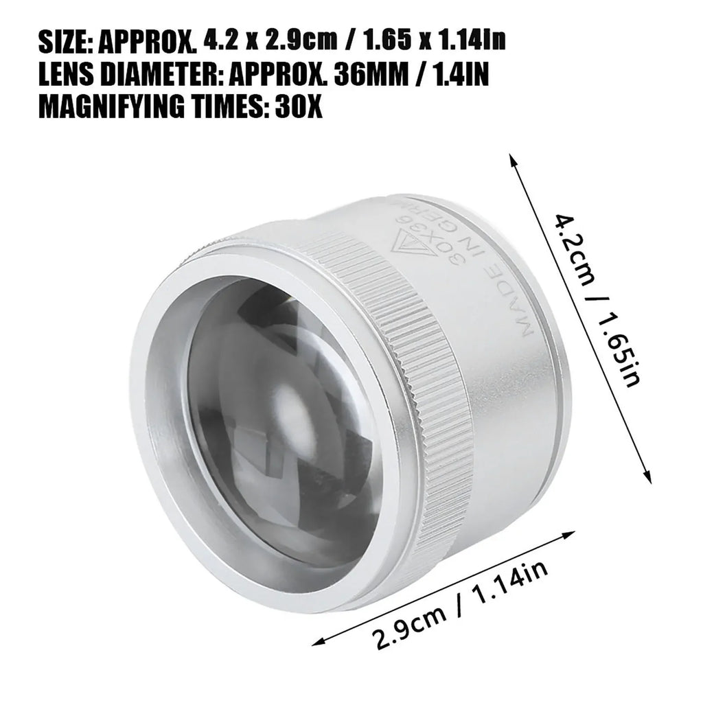 30X Handheld Magnifying Glass – Portable Jewelry Magnifier Handheld Magnifier Qme