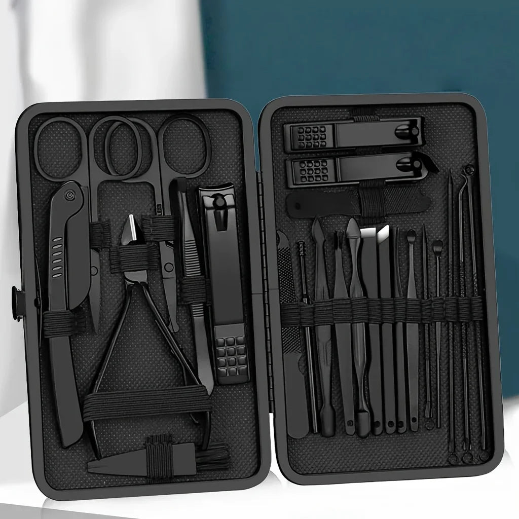 Stainless Steel Nail Grooming Set – Clippers & Cuticle Tools Nail Grooming Set Qme