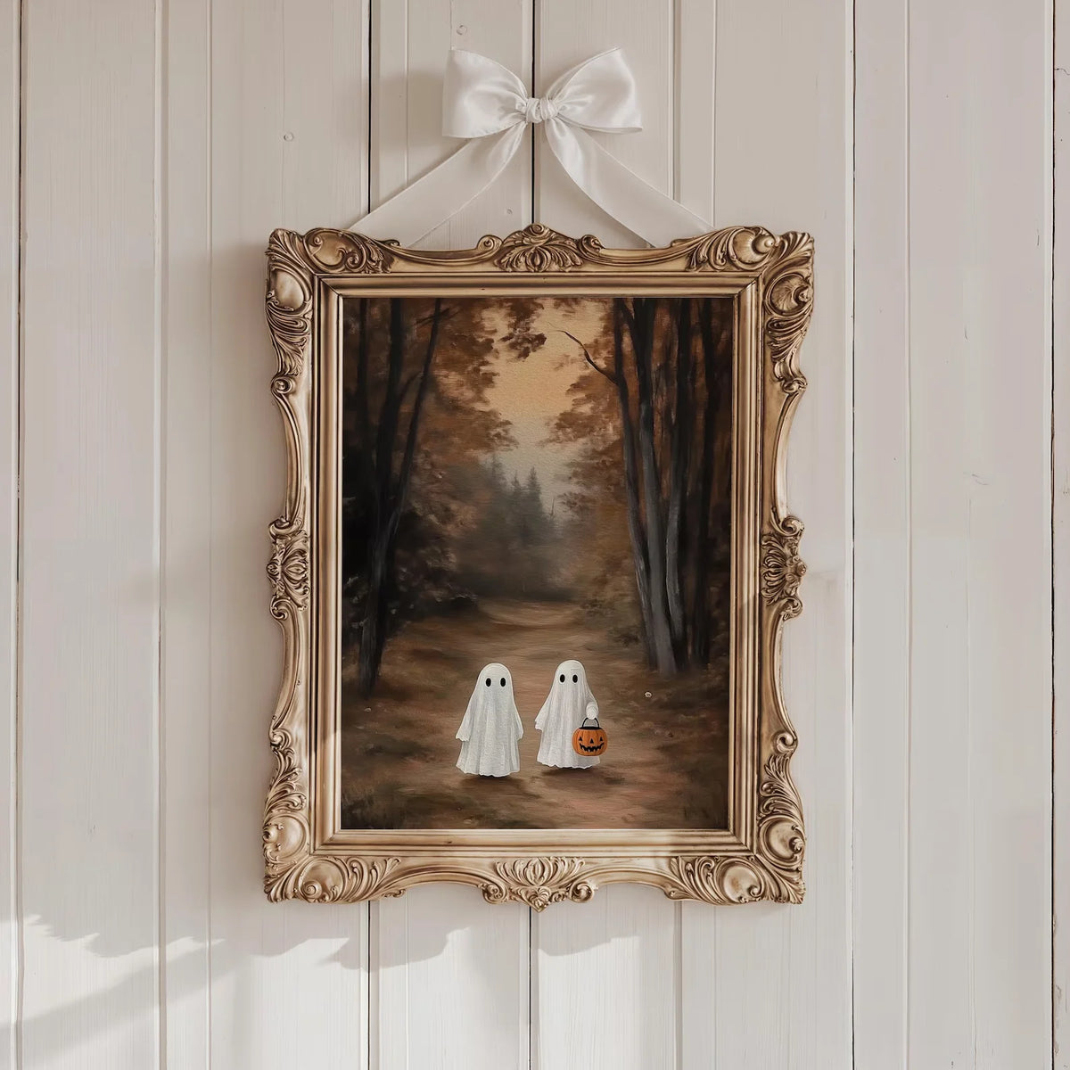 Ghosts Autumn Landscape Halloween Canvas Wall Art Print Canvas Wall Art Qst