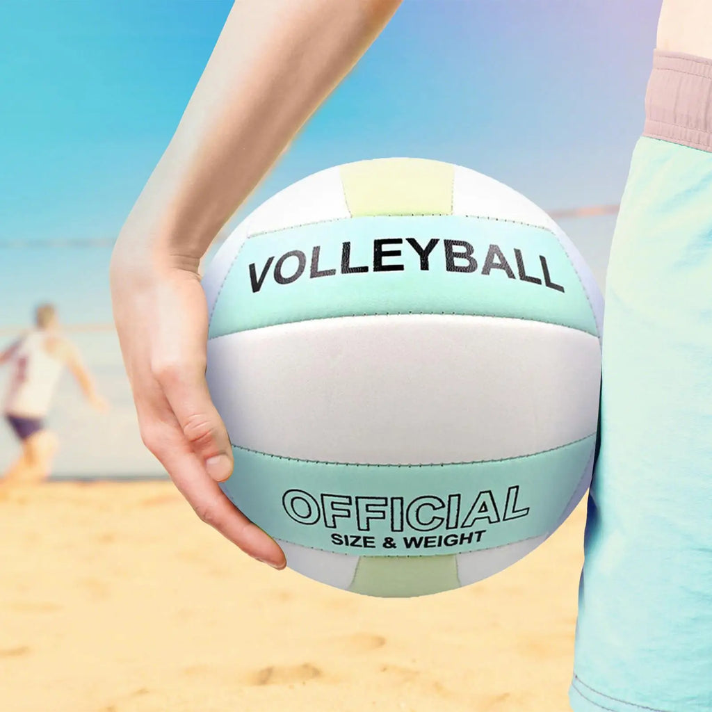 Professional Soft Leather Volleyball – Thickened PVC+PU Surface Volleyball Qme