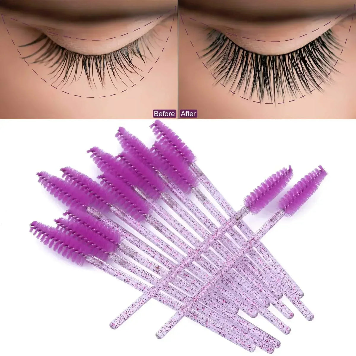 Disposable Spoolie Brushes – Bulk Eyebrow & Lash Wands Disposable Spoolie Wands Qme