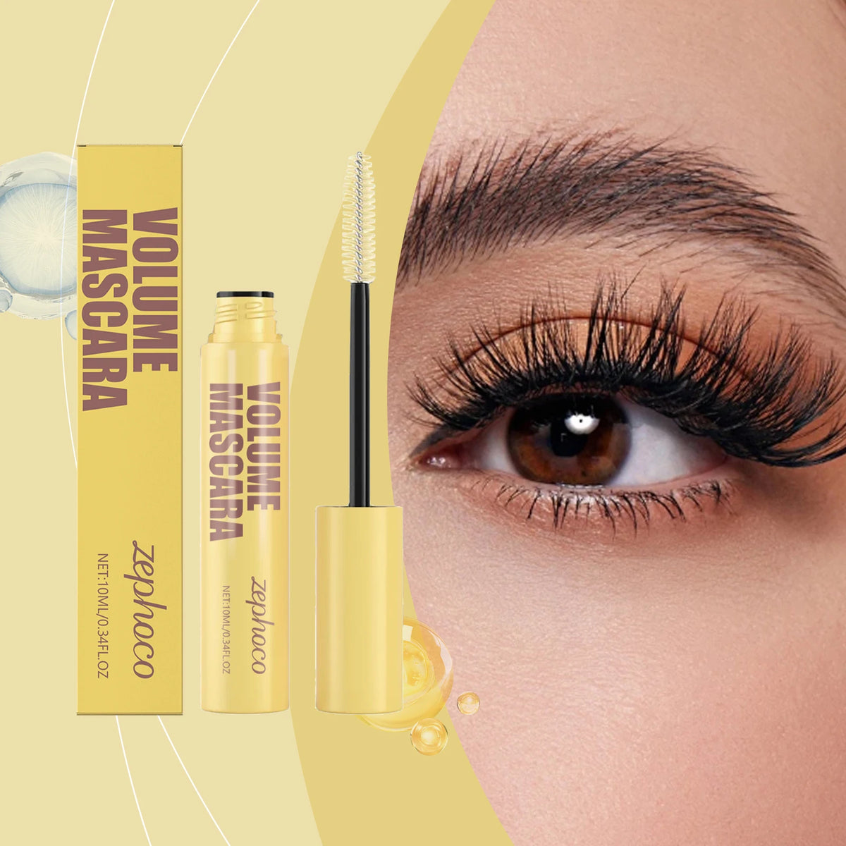 Zephoco Waterproof Mascara – Lengthening & Curling, 10ml Waterproof Mascara Qst