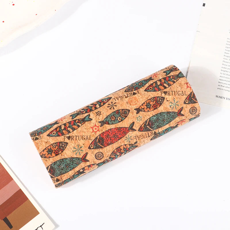 Japan Retro Cork Magnetic Glasses Case – Unisex Eyewear Box Eyeglass Case Qst B