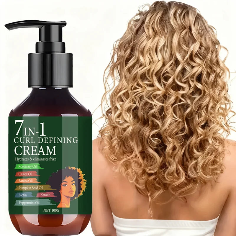 7-in-1 Curl Defining Cream with Rosemary & Castor Oil Curl Defining Cream Qme Default Title