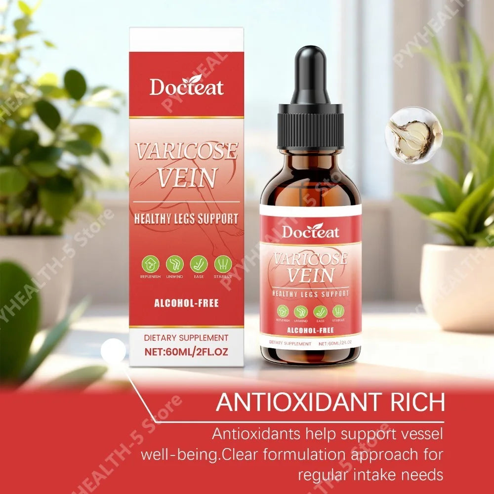 Docteat Immune Support Drops – Vitamin C, D3, Zinc & Elderberry 60ml Liquid Supplement Drops Qst