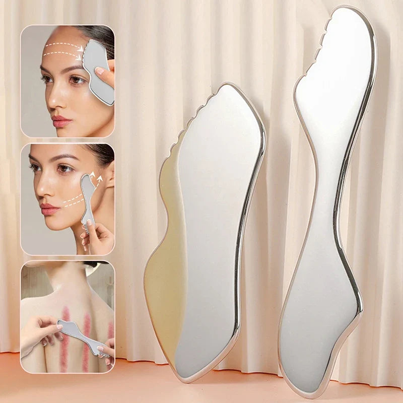 Stainless Steel Gua Sha Scraping Board Body Massager Gua Sha Massager Qme