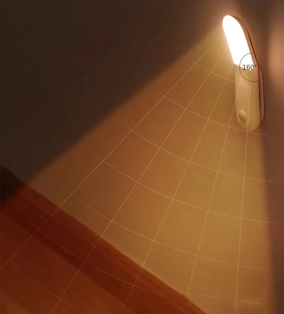 USB Rechargeable LED Motion Sensor Night Light – 2 Colors Motion Sensor Night Light Qme