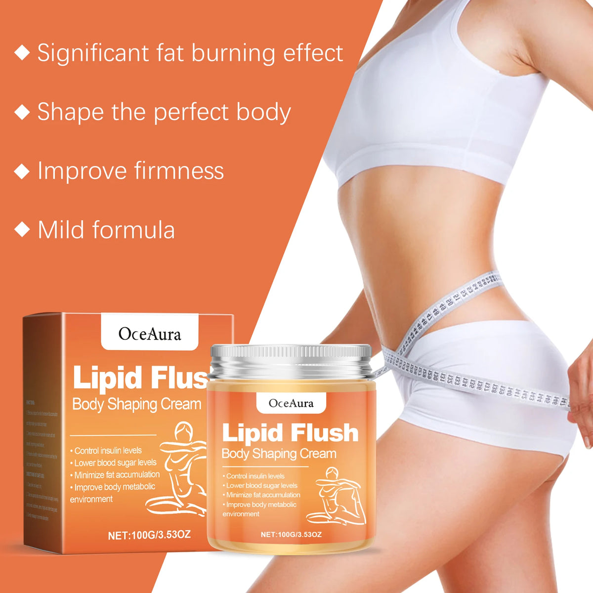 OceAura Body Firming Massage Cream – Toning & Smoothing 100g Body Firming Cream Qst