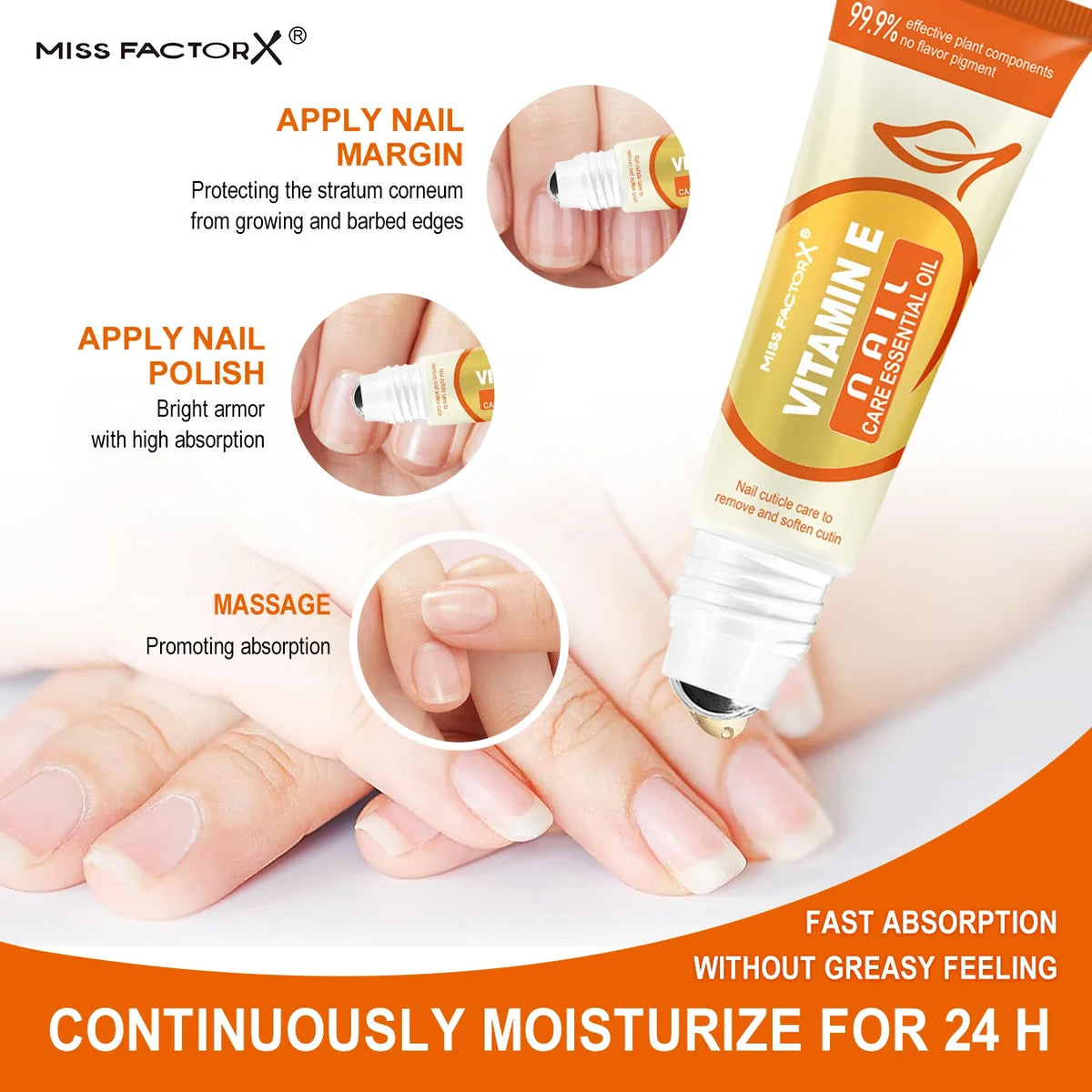 Vitamin E Nail & Cuticle Care Oil 12ml | Nourishing Treatment Nail Treatment Oil Qme