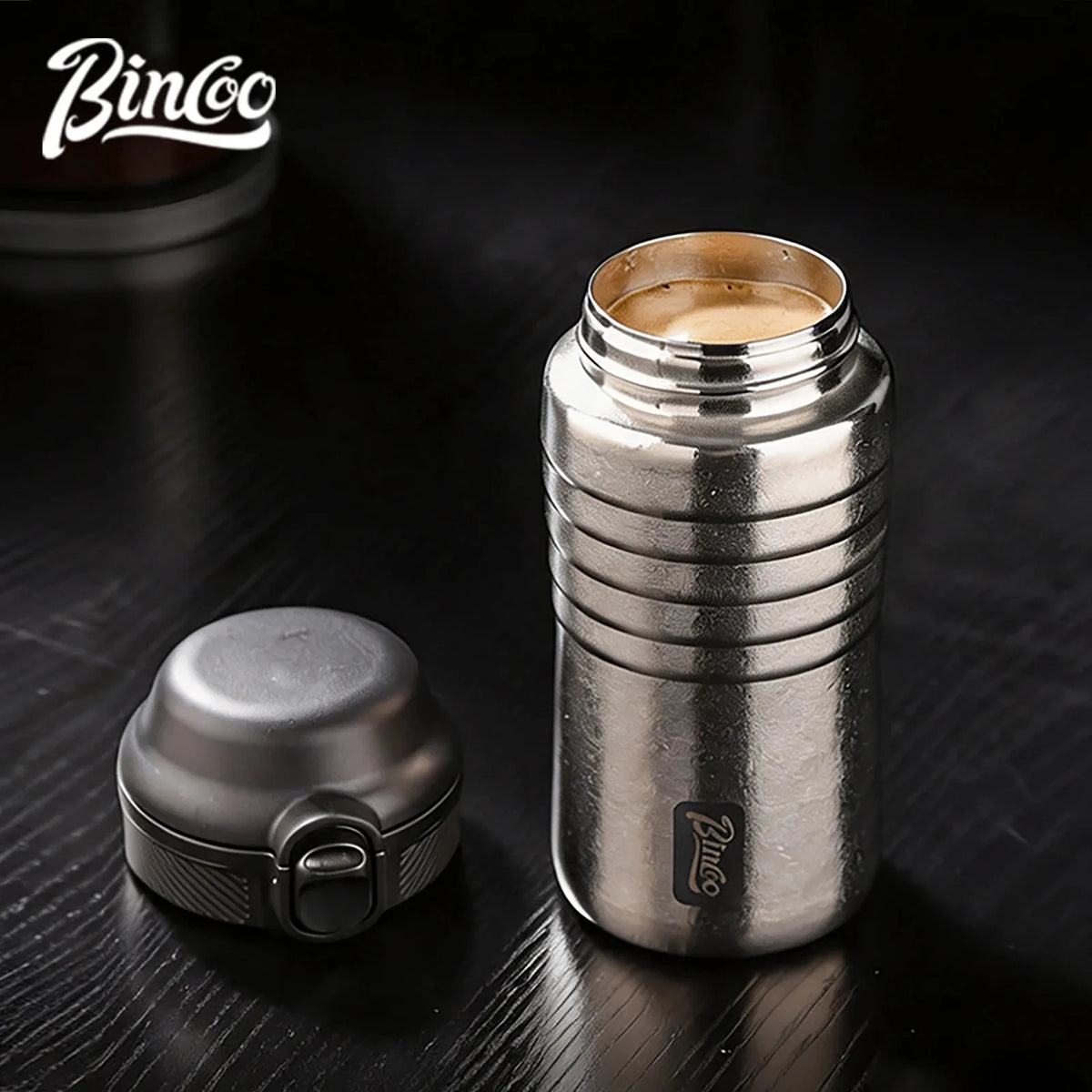BINCOO Pure Titanium Insulated Travel Mug – Leakproof Thermos Titanium Travel Mug Qst