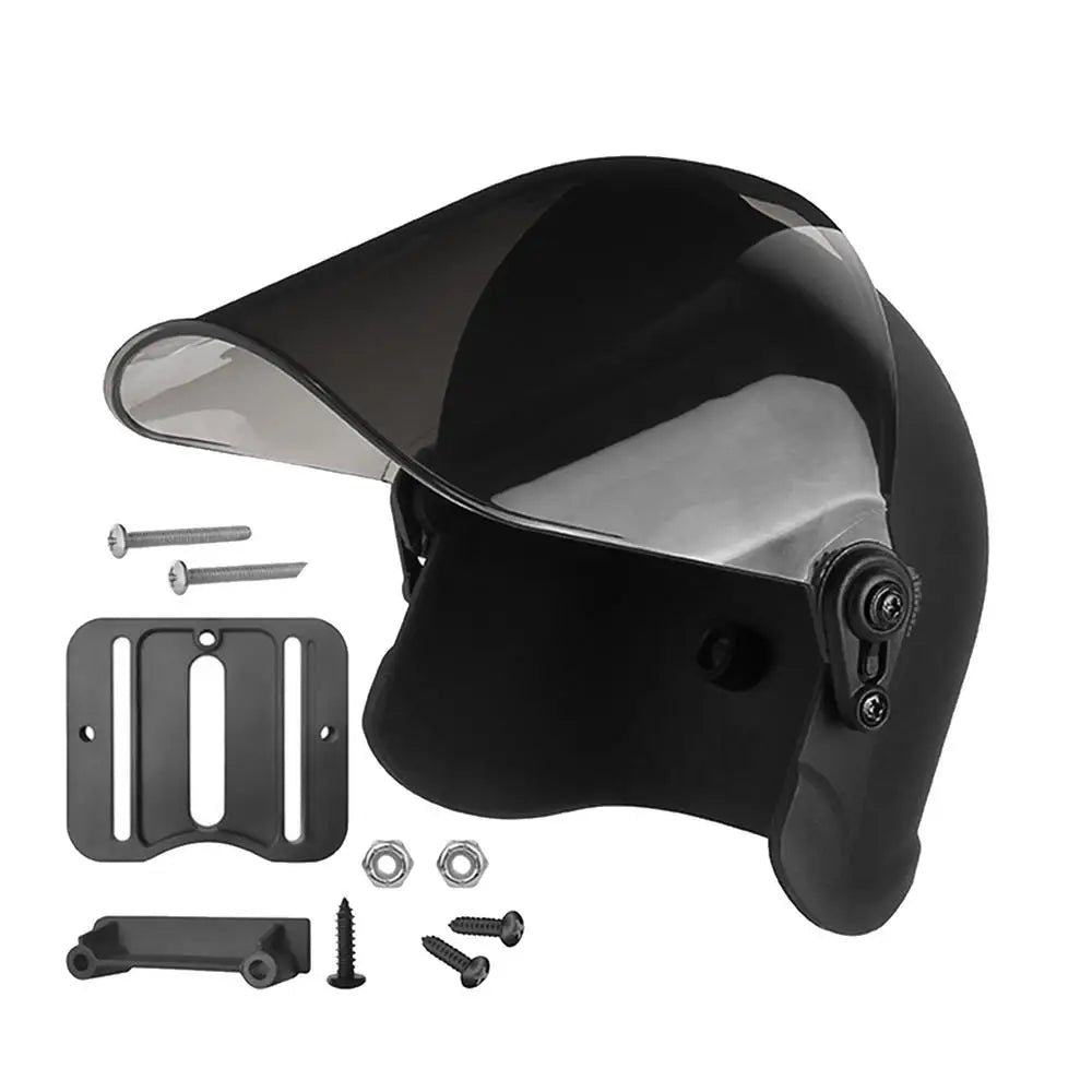 Motorcycle Phone Mount with Helmet Sunshade & Rain Cover Motorcycle Phone Mount Qst Black