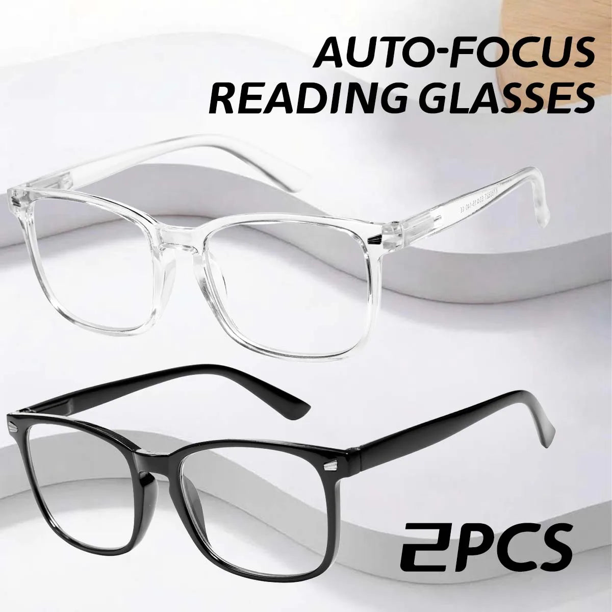 VOPHA Auto-Zoom Smart Glasses – Blue Light Blocking PC Frame Smart Eyeglasses Qst