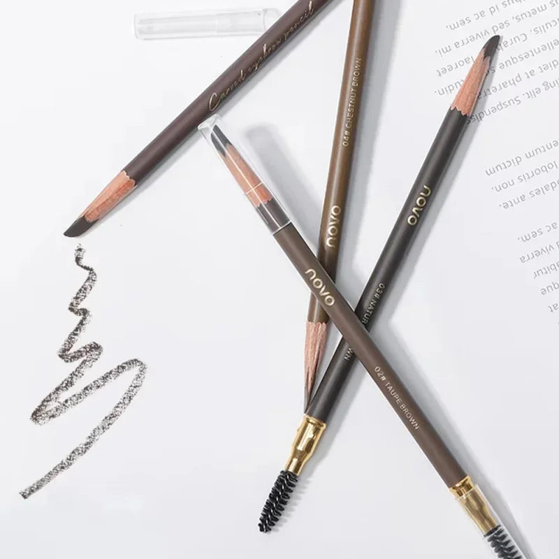 Waterproof Flat Head Eyebrow Pencil – White & Black | Qme Eyebrow Pencil Qme
