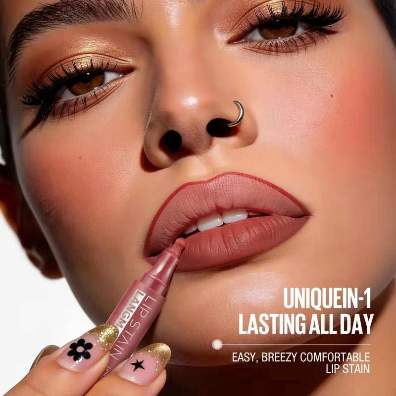 Qme Lip Stain Liner Pen – Waterproof Matte Tint, 6 Shades Lip Liner Pen Qme
