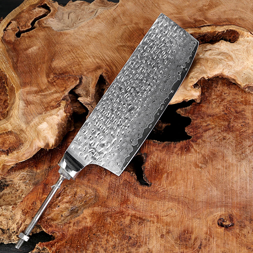 XITUO 67-Layer Damascus Steel Knife Blank – DIY Cleaver Damascus Knife Blank Qst